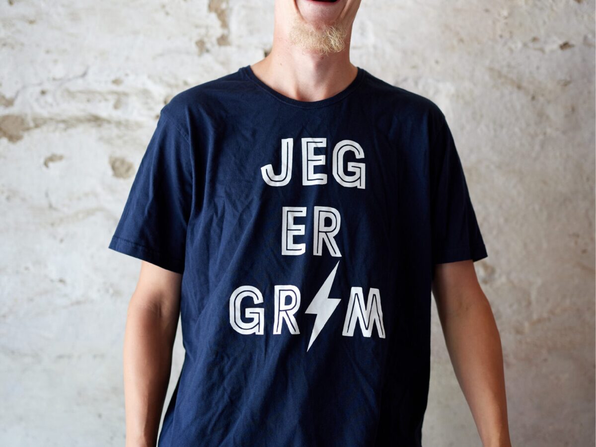 T-shirt Jeg er Grim (mand) -